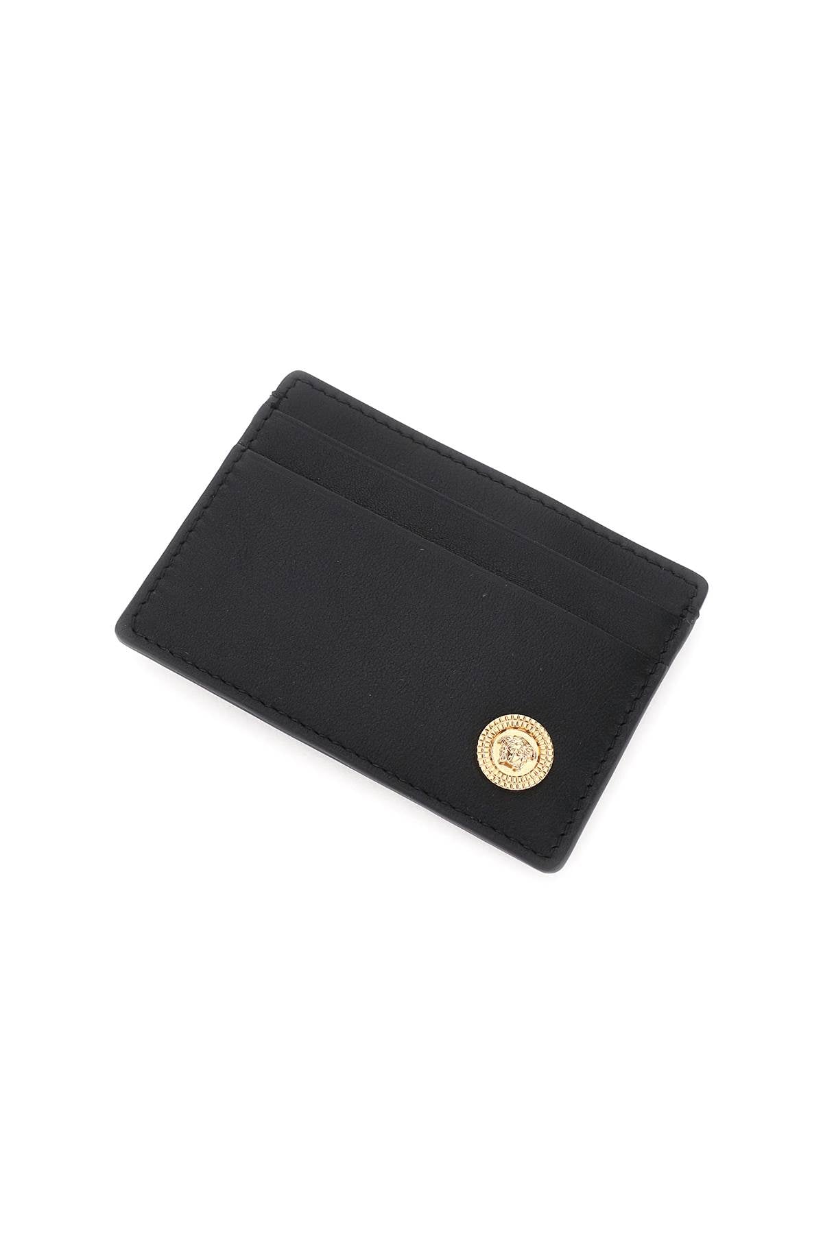 Leather Medusa Cardholder  - Black