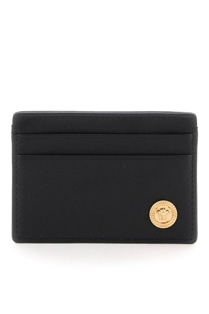 Leather Medusa Cardholder  - Black