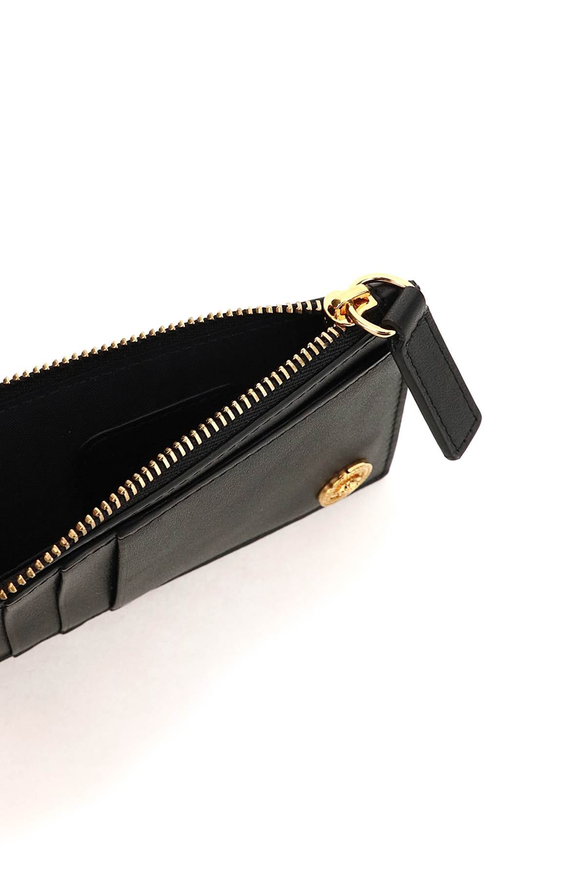 Medusa Zipped Cardholder  - Black