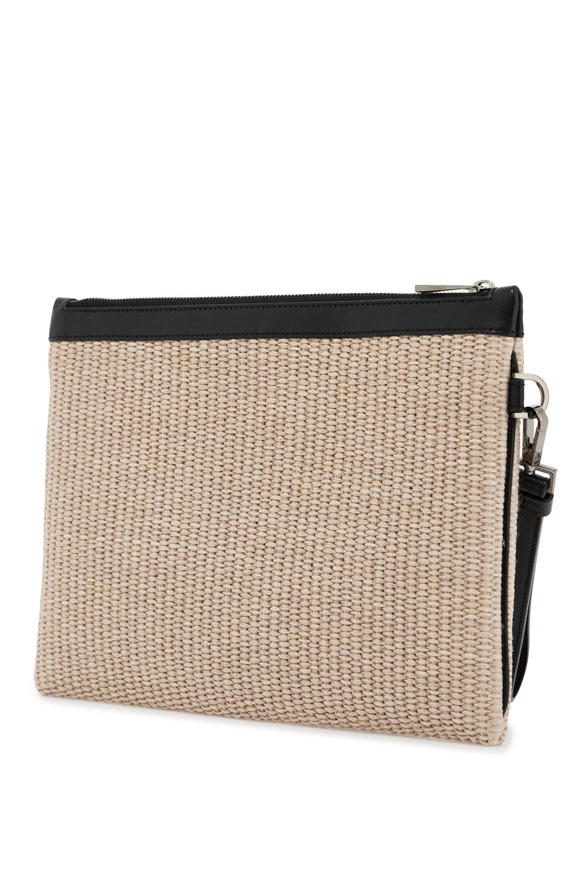 Raffia Pouch For  - Black