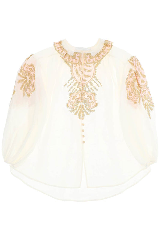 "ramie Blouse Made  - White