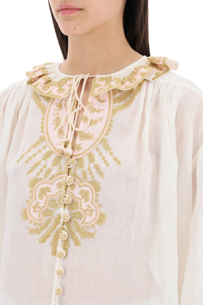 "ramie Blouse Made  - White