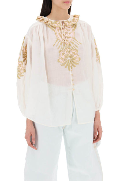 "ramie Blouse Made  - White