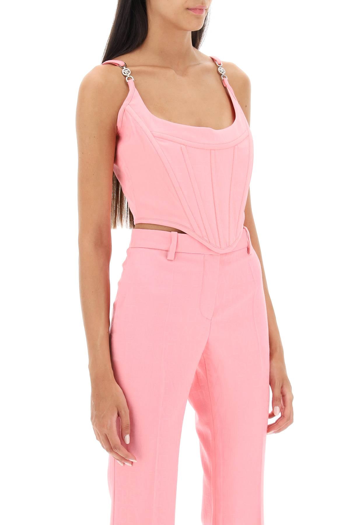 Monogram Corset Top  - Rosa