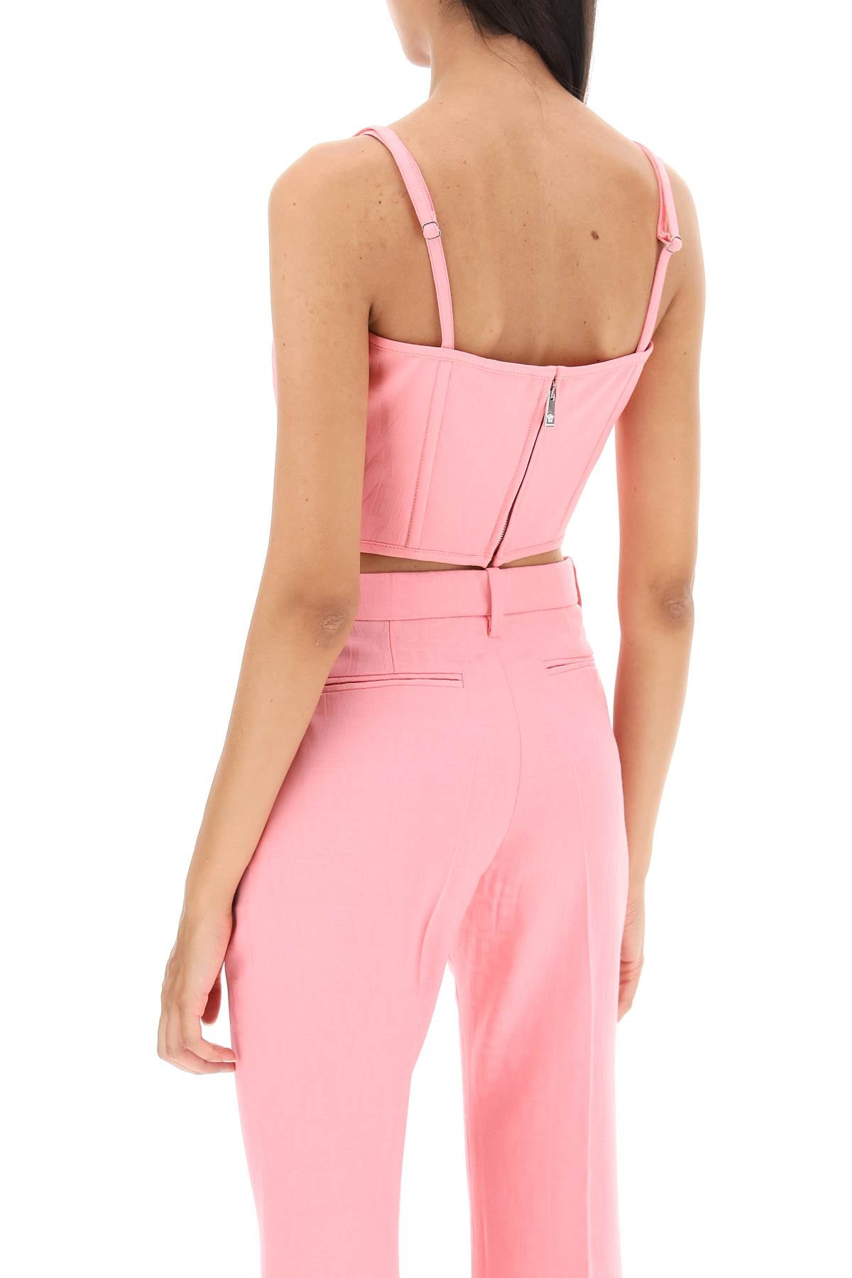 Monogram Corset Top  - Rosa