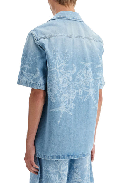 Barocco Sea Denim Shirt  - Blue