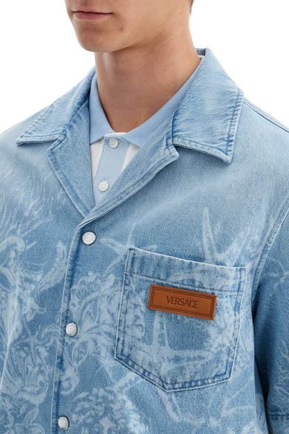 Barocco Sea Denim Shirt  - Blue