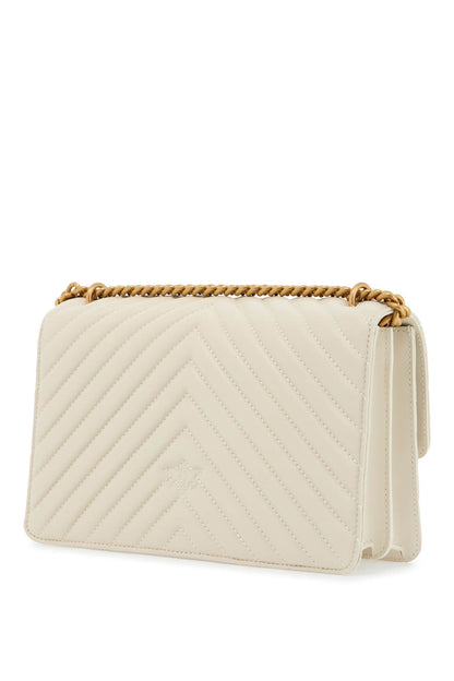 Chevron Quilted Classic Love Bag One  - White