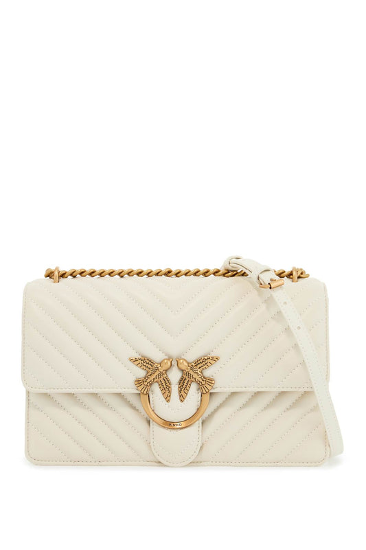 Chevron Quilted Classic Love Bag One  - White