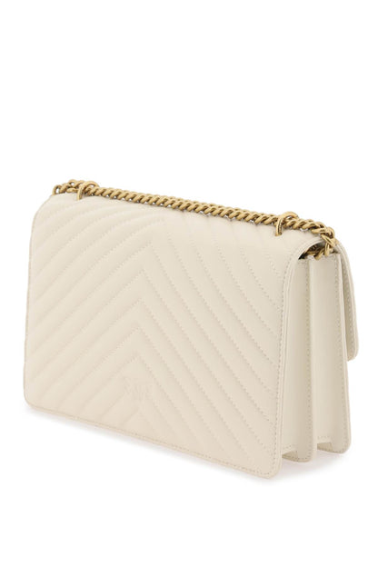 Chevron Quilted Classic Love Bag One  - White