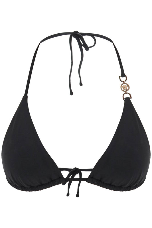 Medusa Triangle Bikini Top  - Black