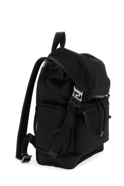 Versace Allover Neo Nylon Backpack  - Black