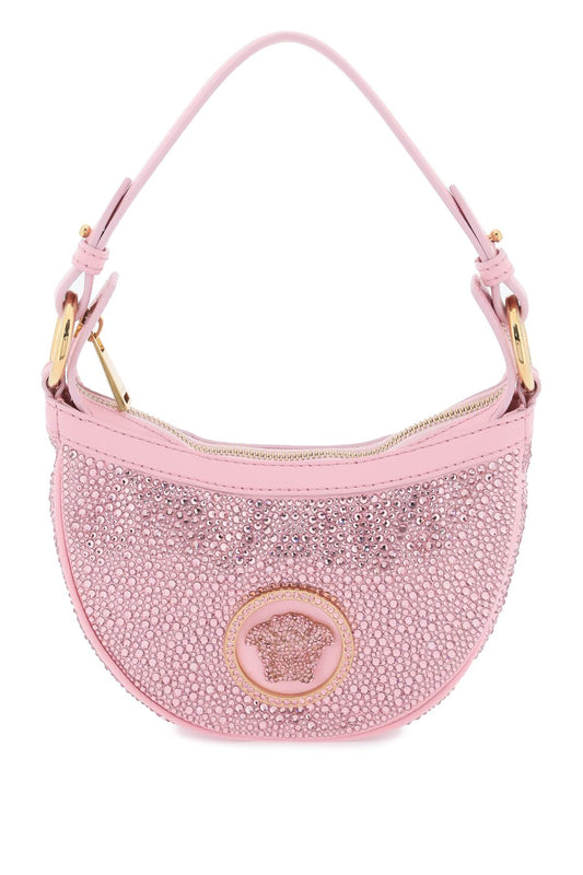 Repeat Mini Hobo Bag With Crystals  - Pink