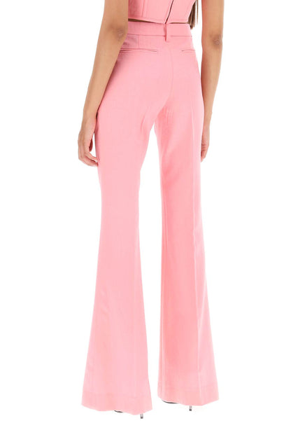 Low Waisted Flared Trousers  - Rosa