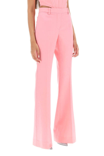 Low Waisted Flared Trousers  - Rosa