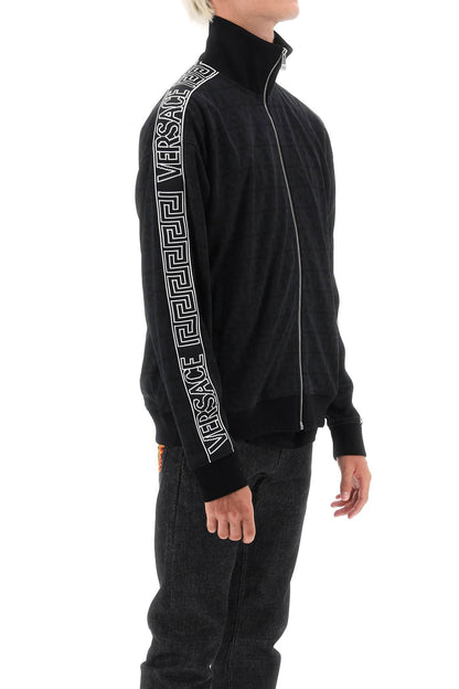 Techno Versace Allover Track Sweatshirt  - Black