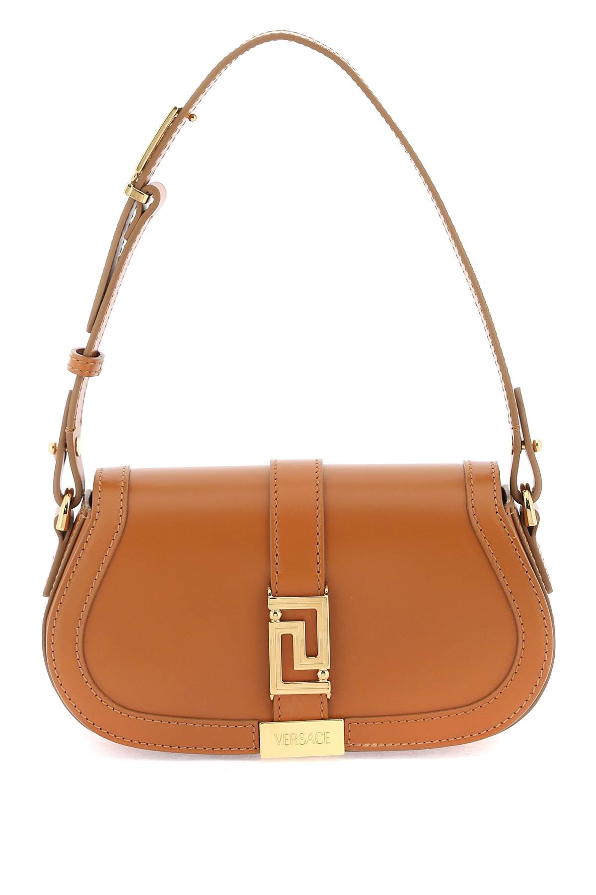 'greca Goddess' Mini Shoulder Bag  - Brown