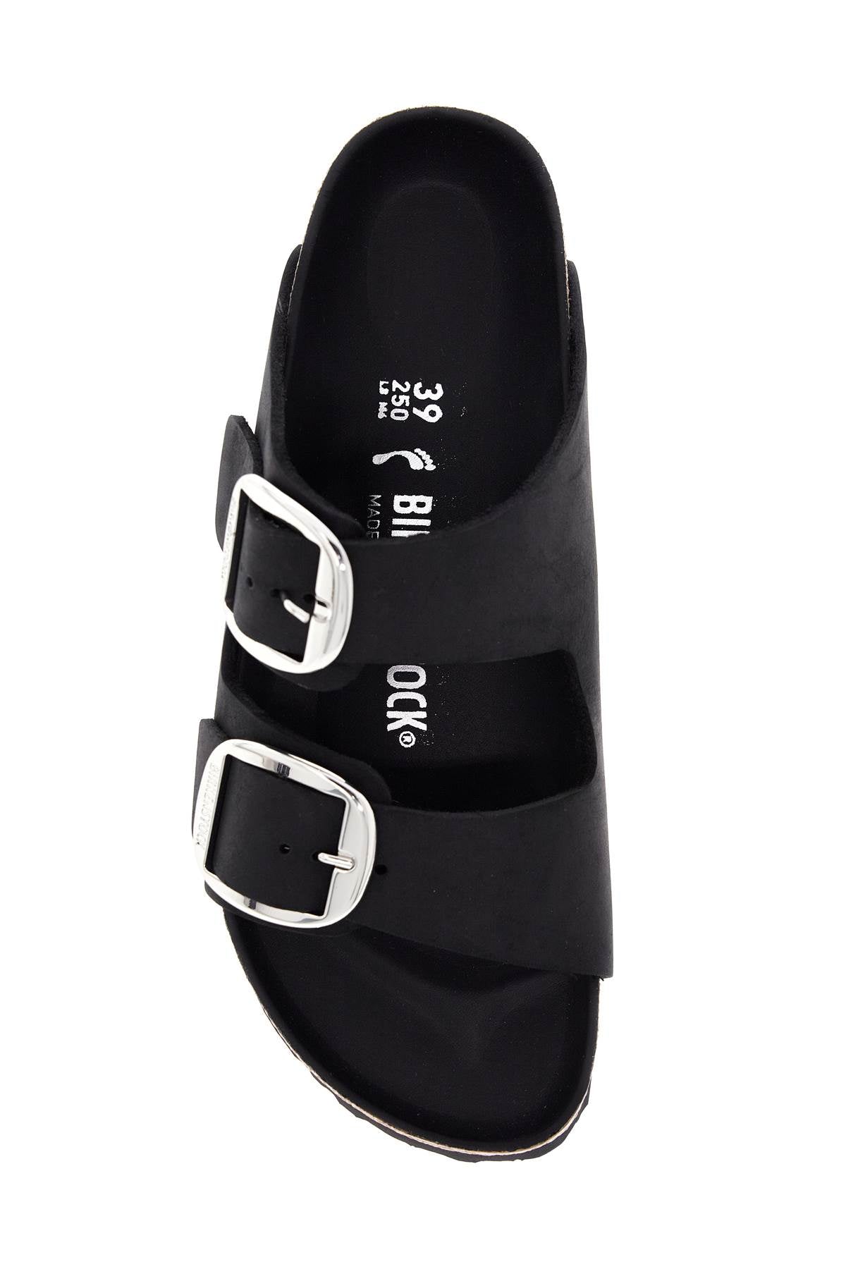 Big Buckle Arizona Slides  - Black