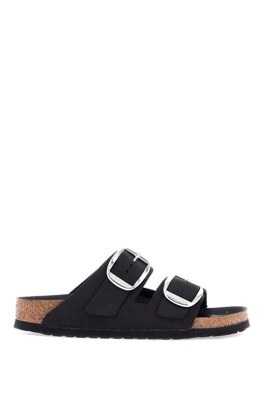 Big Buckle Arizona Slides  - Black