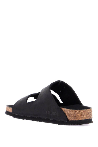 Big Buckle Arizona Slides  - Black