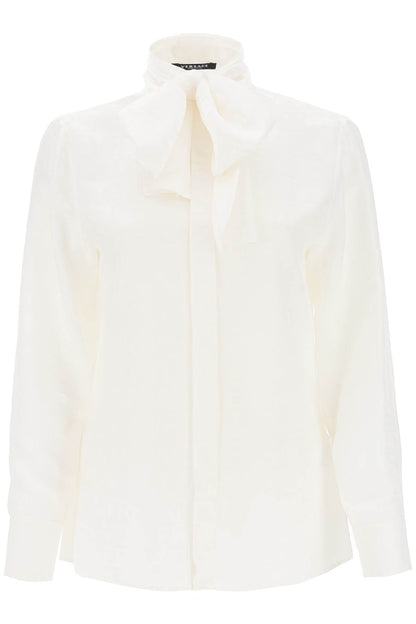 'versace Allover' Lavallière Shirt  - White