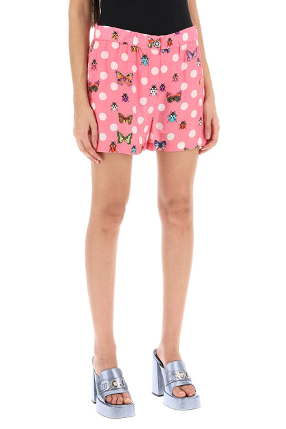 Butterflies&ladybugs Polka Dot Shorts  - Pink