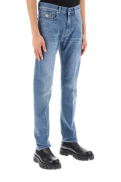 Stretch Denim Slim Fit Jeans  - Light Blue