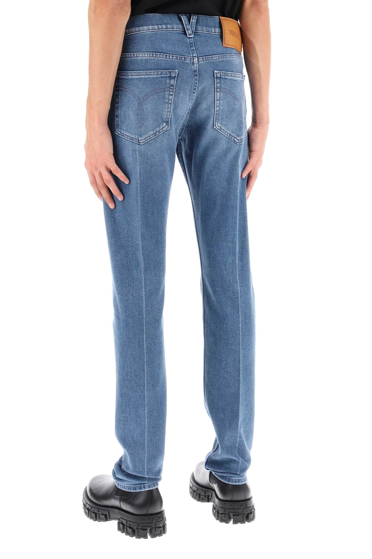 Stretch Denim Slim Fit Jeans  - Light Blue