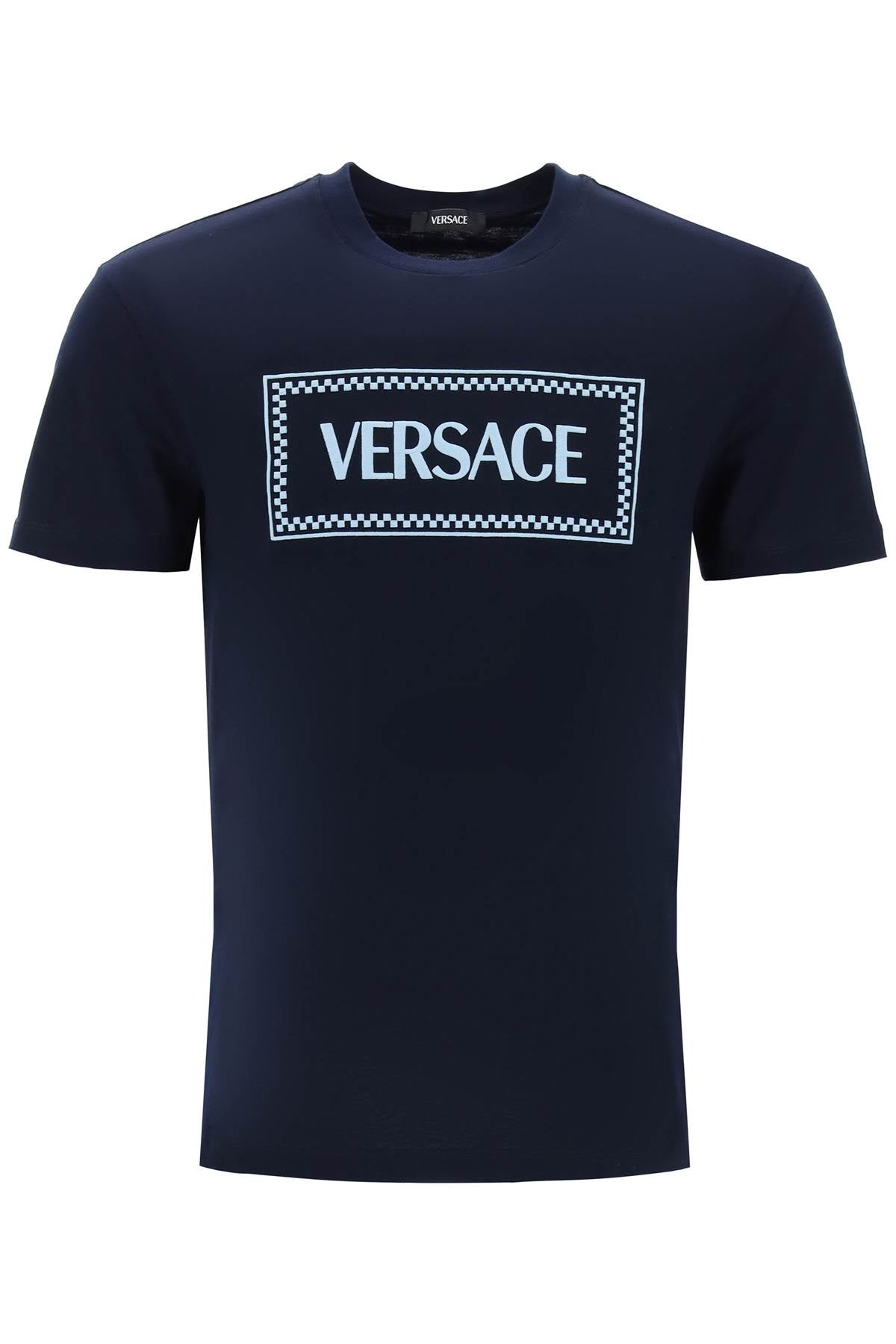 Embroidered Logo T-shirt  - Blue