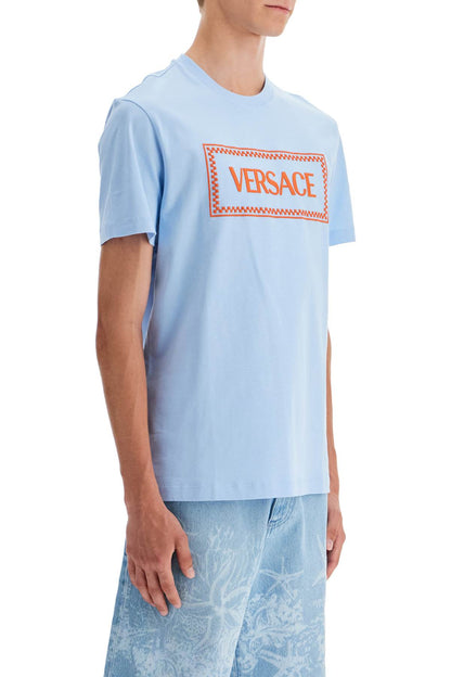 Embroidered Logo T-shirt  - Light Blue