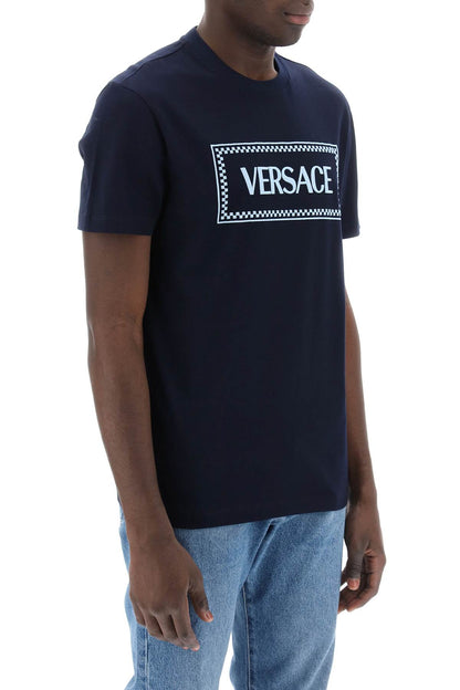 Embroidered Logo T-shirt  - Blue