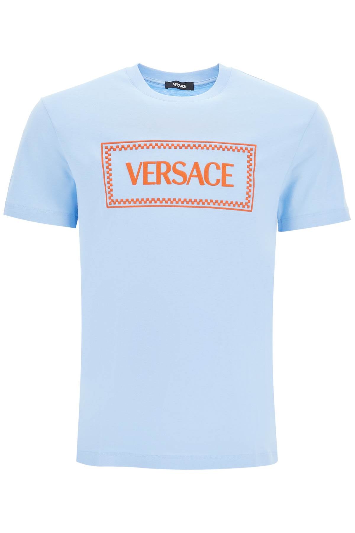 Embroidered Logo T-shirt  - Light Blue