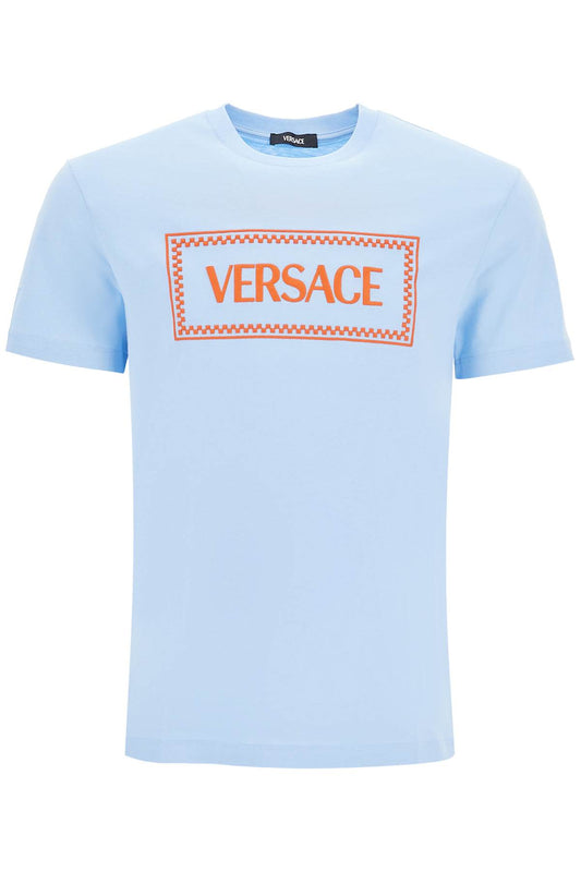 Embroidered Logo T-shirt  - Light Blue