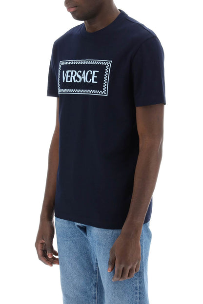 Embroidered Logo T-shirt  - Blue