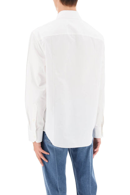 Leather Strap Shirt  - White