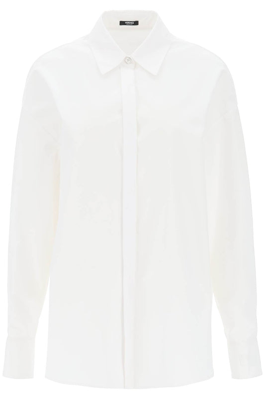 Oversized Poplin Shirt  - White