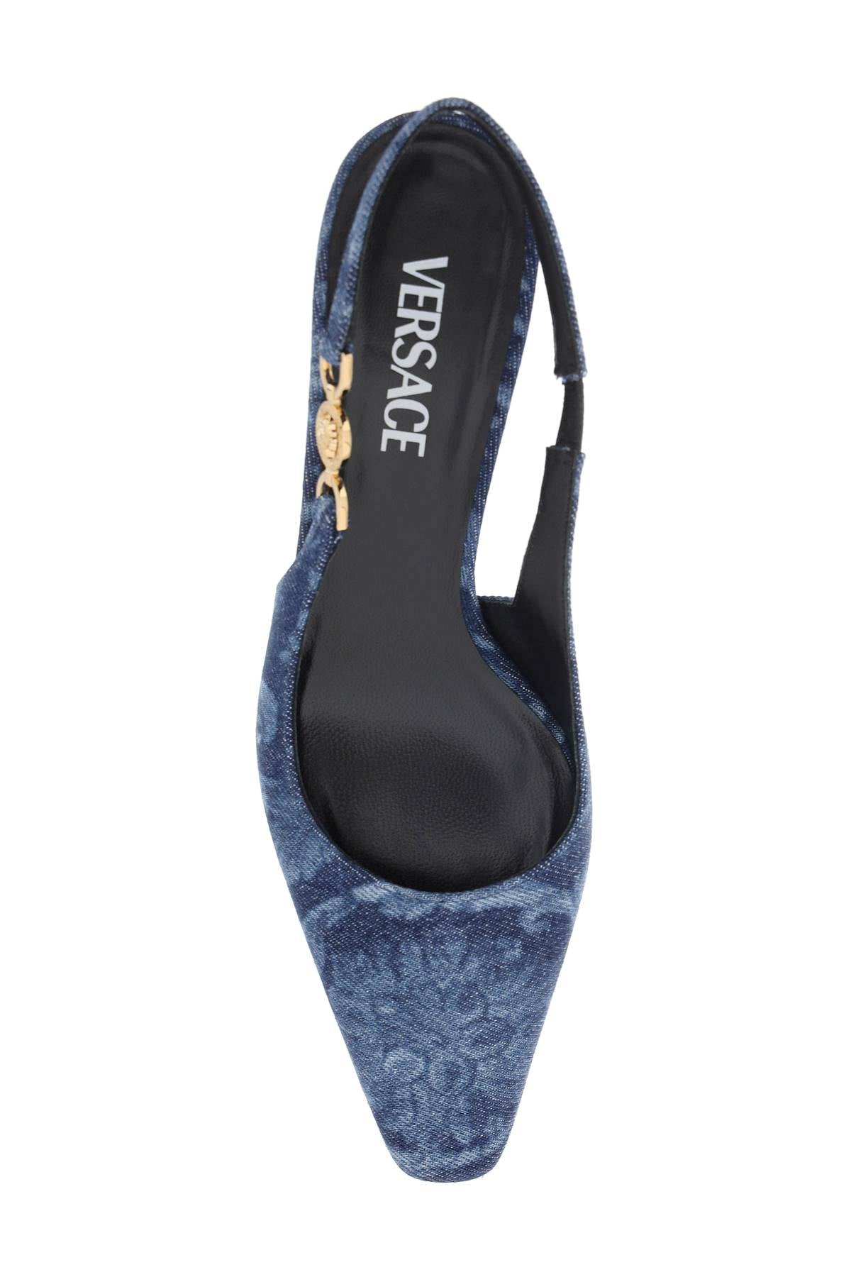 Medusa '95 Barocco Slingback Pumps  - Blue