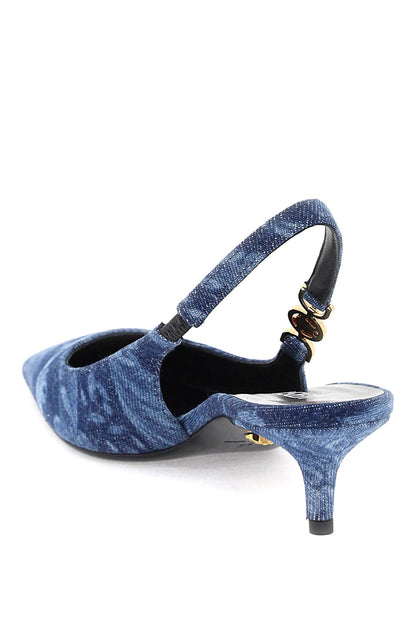 Medusa '95 Barocco Slingback Pumps  - Blue