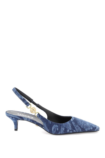 Medusa '95 Barocco Slingback Pumps  - Blue