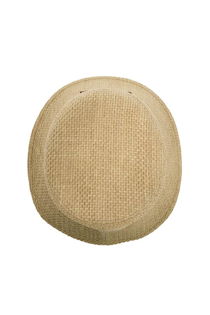 Raffia Bucket Hat For  - Beige