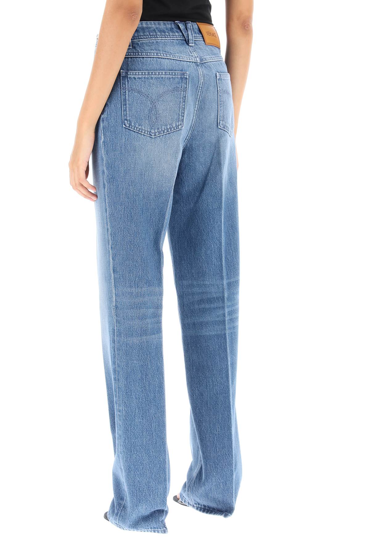 Boyfriend Jeans With Tailored Crease  - Blu