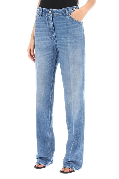 Boyfriend Jeans With Tailored Crease  - Blu