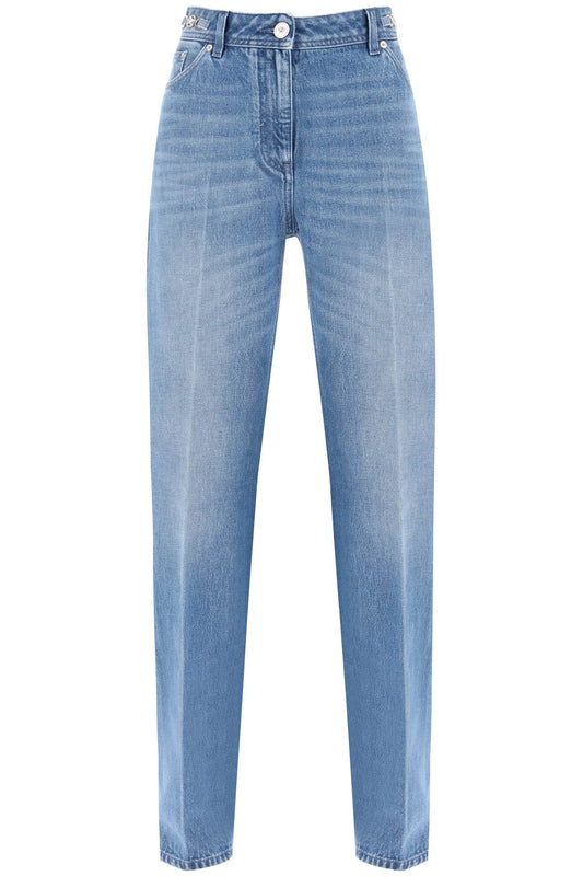 Boyfriend Jeans With Tailored Crease  - Blue