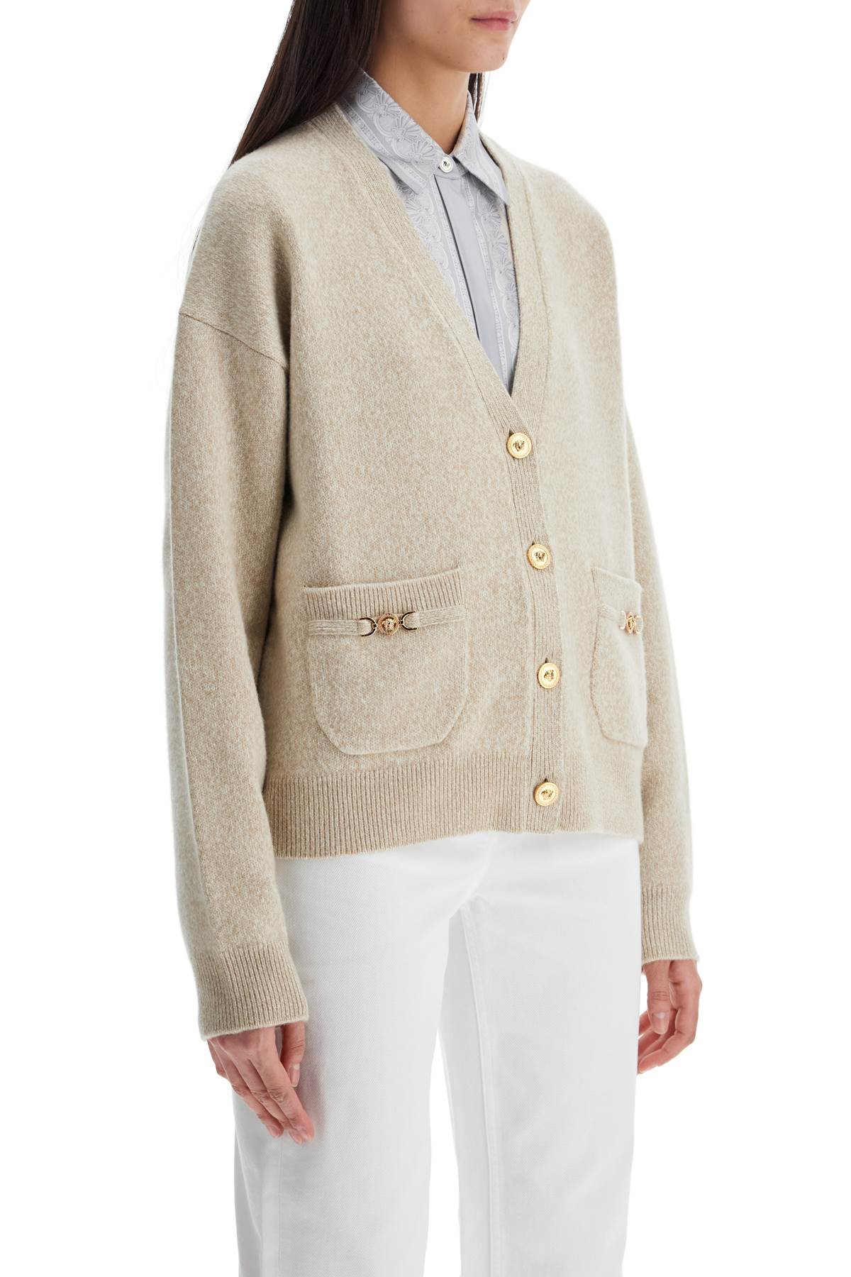 'oversized Wool And Cashmere  - Beige