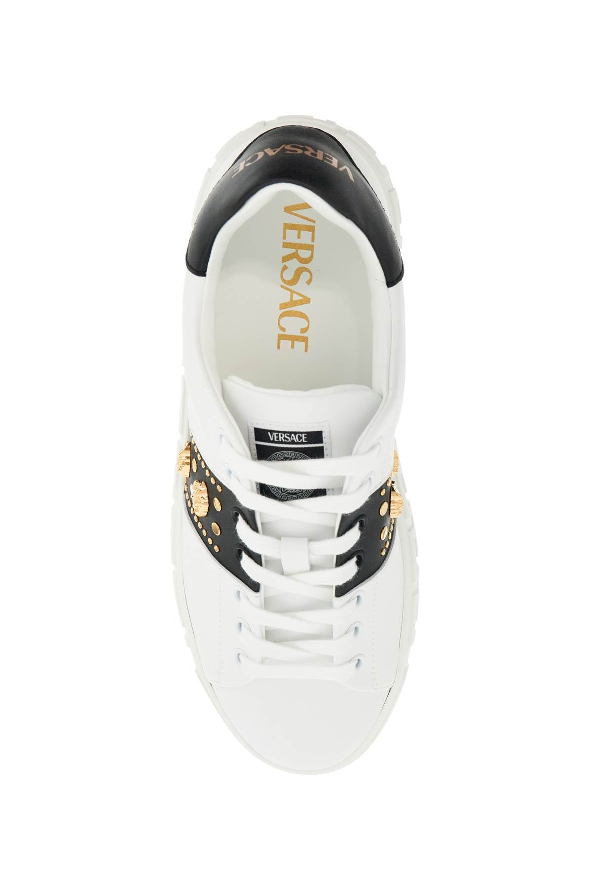 'studded Greek Sneakers  - White