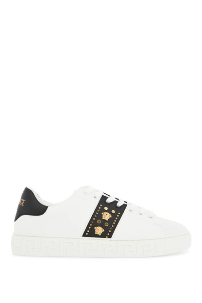 'studded Greek Sneakers  - White