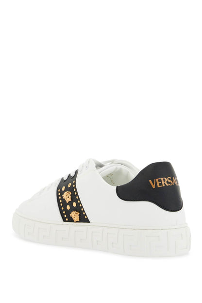 'studded Greek Sneakers  - White