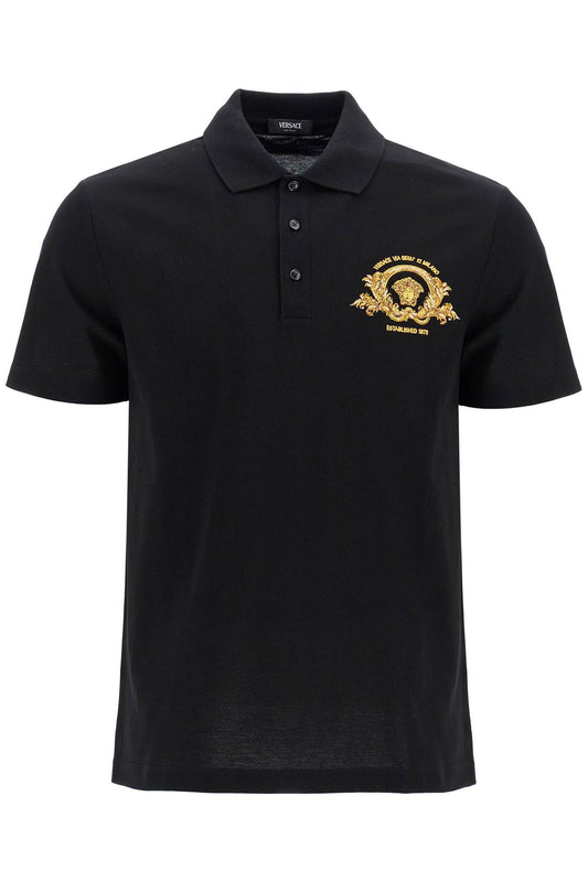 Short-sleeved Polo Shirt With  - Black