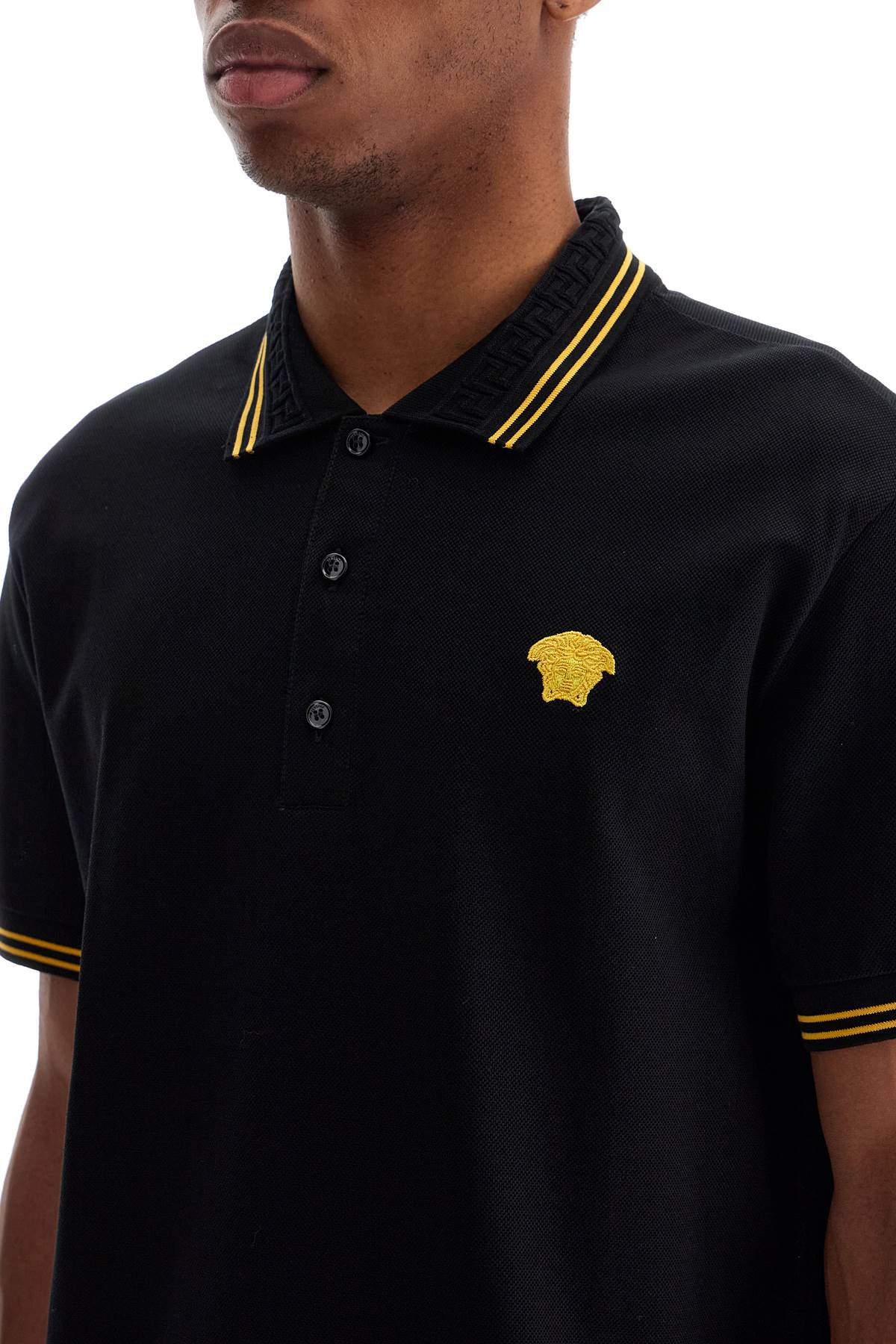 Medusa Polo Shirt  - Black