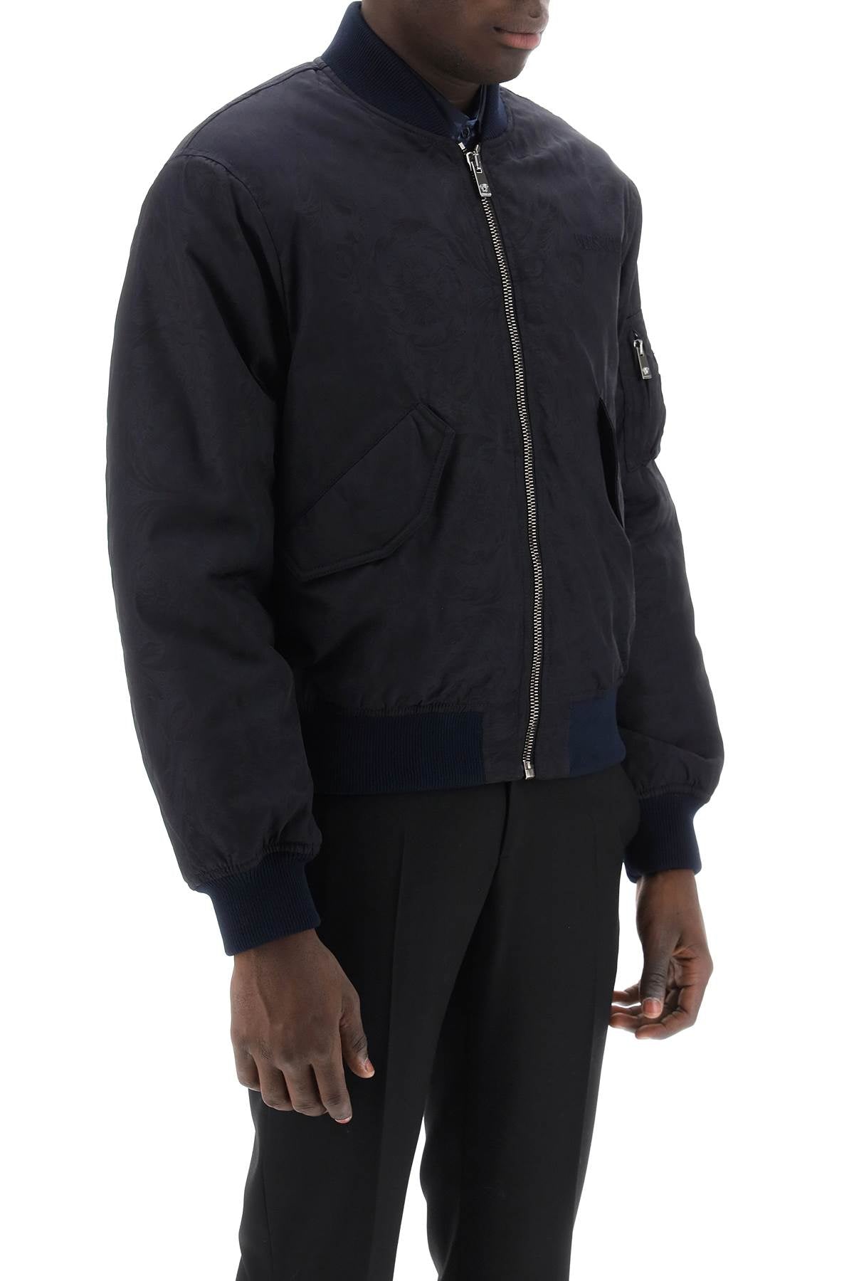 Barocco Bomber Jacket  - Blue